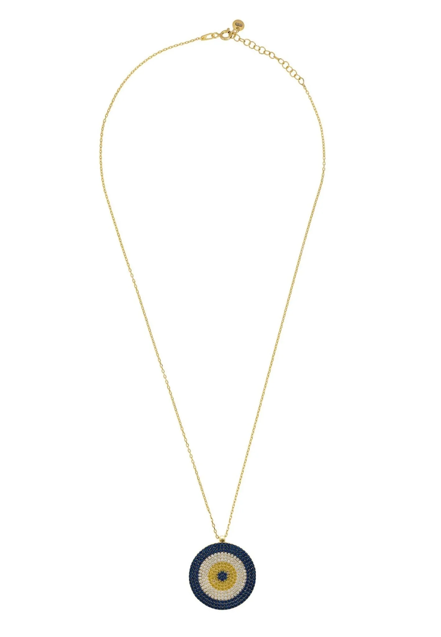 Evil Eye Pendant Necklace in Gold-Plated Silver