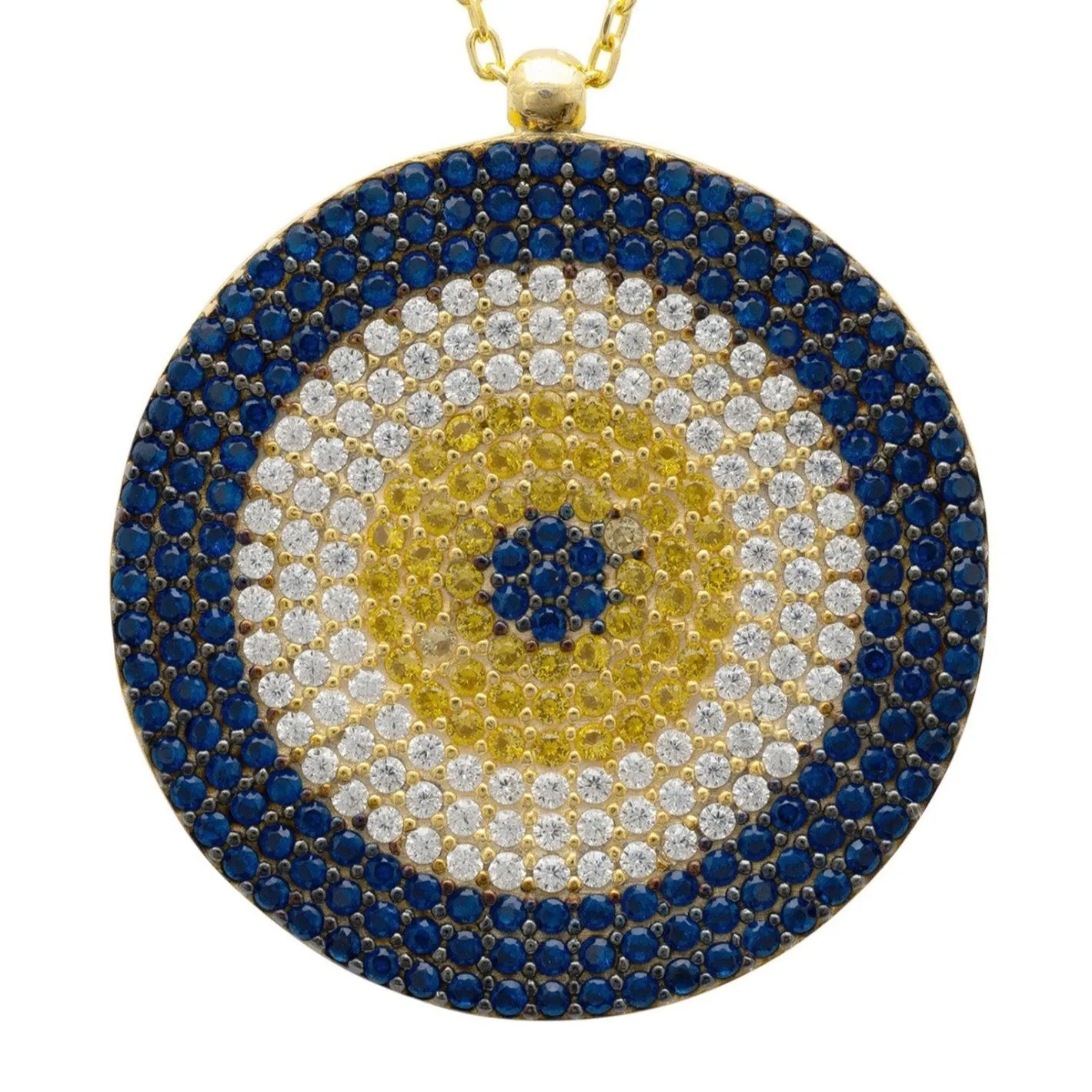 Evil Eye Pendant Necklace in Gold-Plated Silver