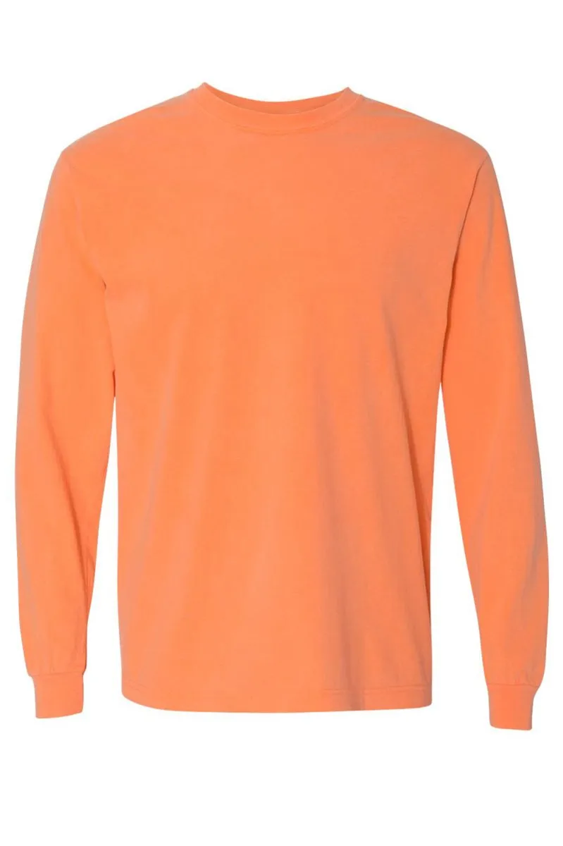 Fall Vibes Floral Coquette Comfort Colors Heavyweight Long Sleeve T-Shirt