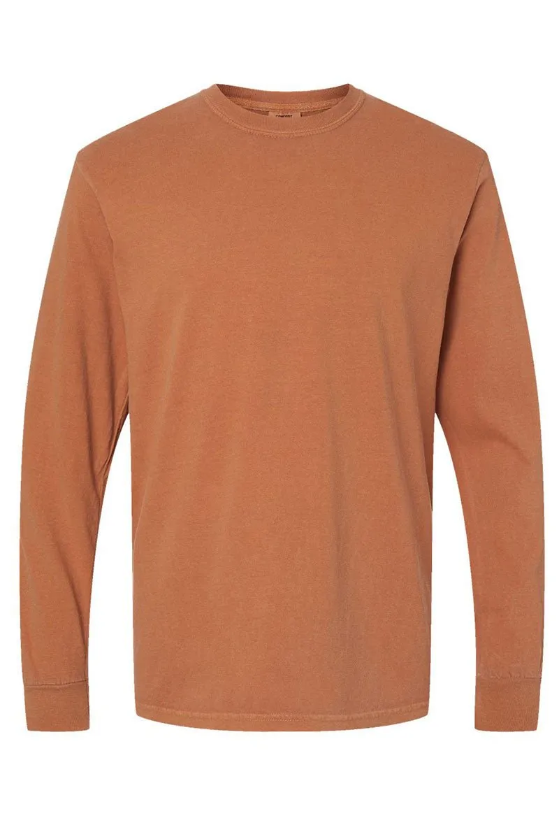 Fall Vibes Floral Coquette Comfort Colors Heavyweight Long Sleeve T-Shirt