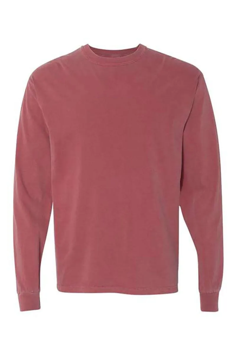 Fall Vibes Floral Coquette Comfort Colors Heavyweight Long Sleeve T-Shirt
