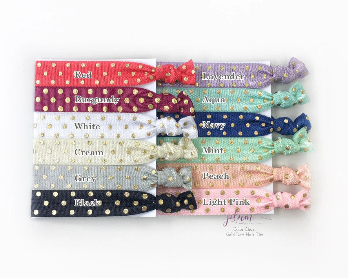 Floral Baby Shower Favors, Pink and Gold, Hair Ties  - FR100
