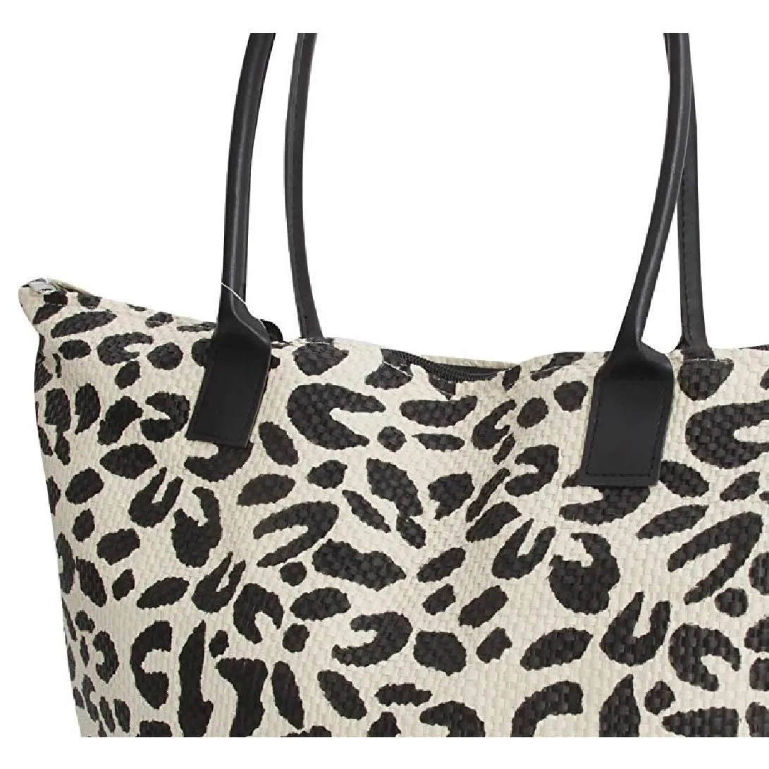 FLOSO Womens/Ladies Animal Print Woven Summer Handbag