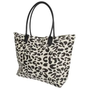 FLOSO Womens/Ladies Animal Print Woven Summer Handbag