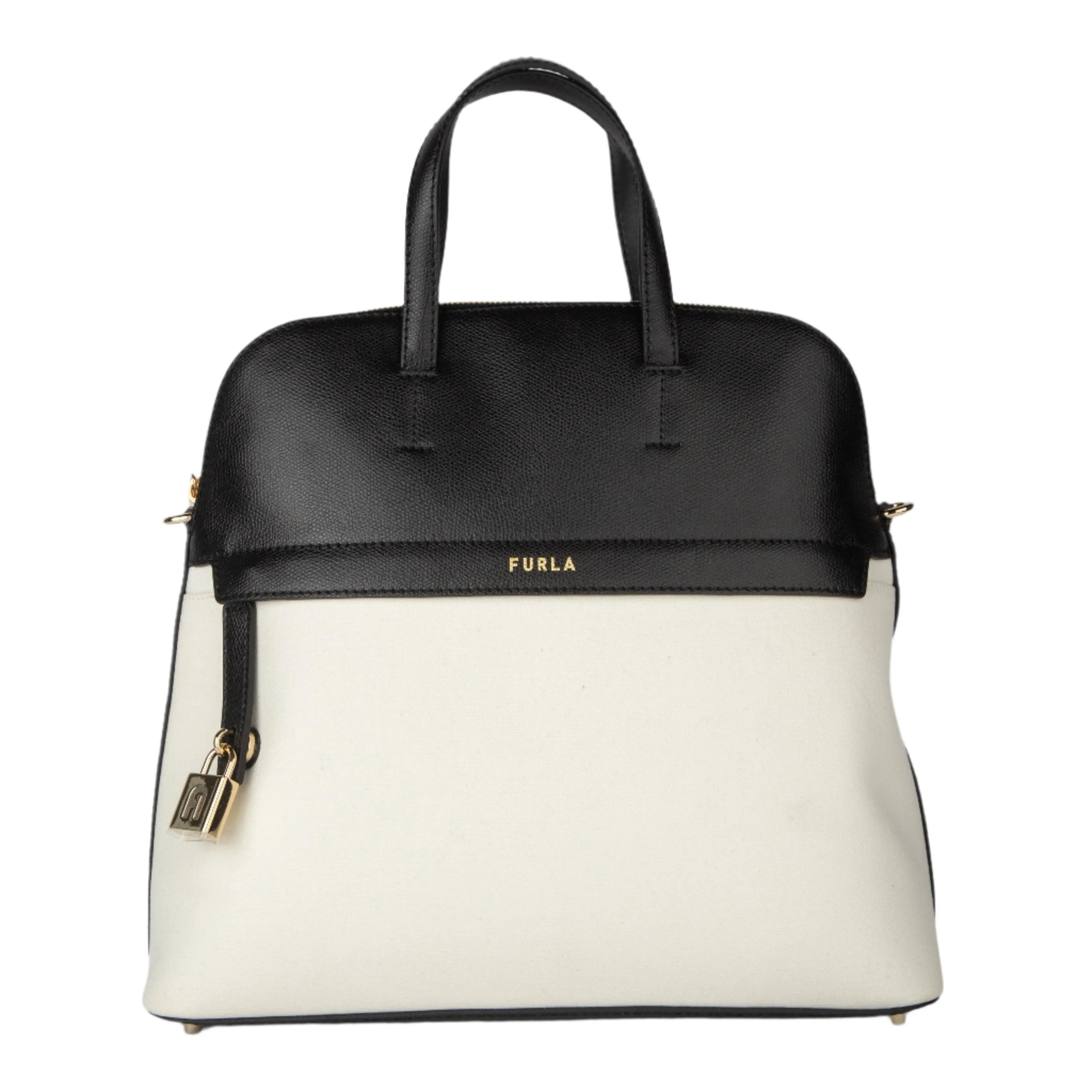 Furla Piper Large Dome - Natural   Nero