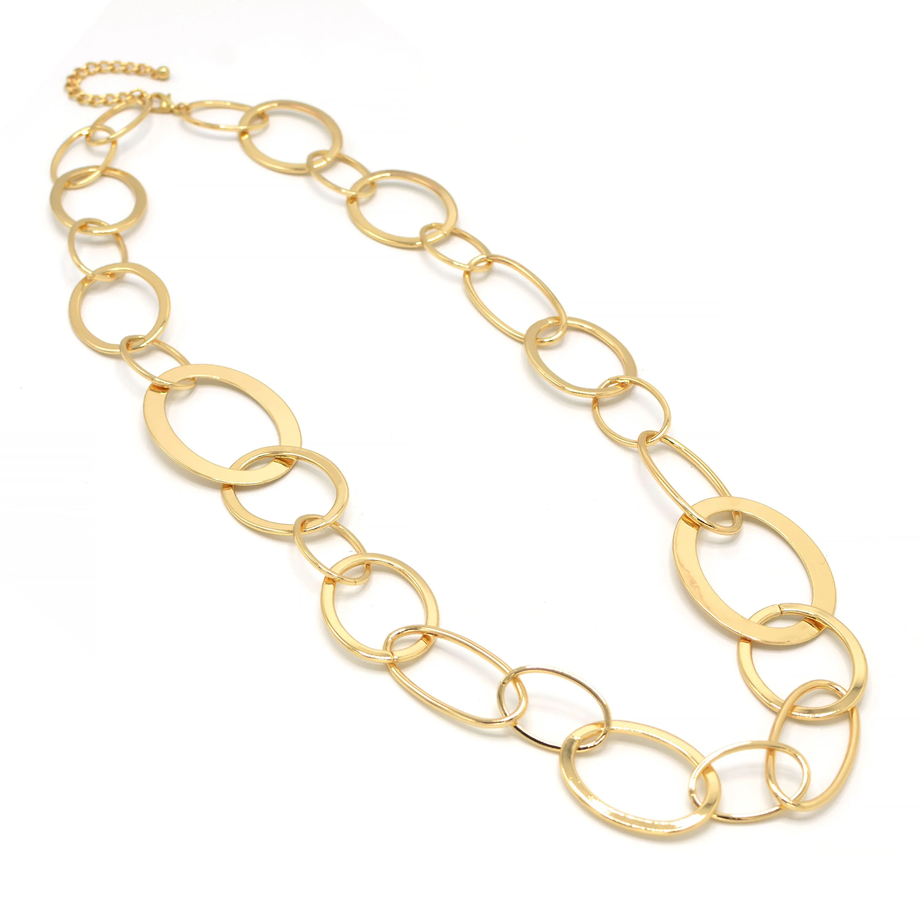 Gold Large Link Long Chain Necklace# NR5304GLD(MB4)