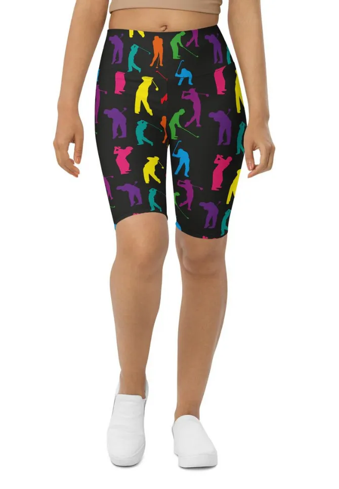 Golfer Pattern Biker Shorts