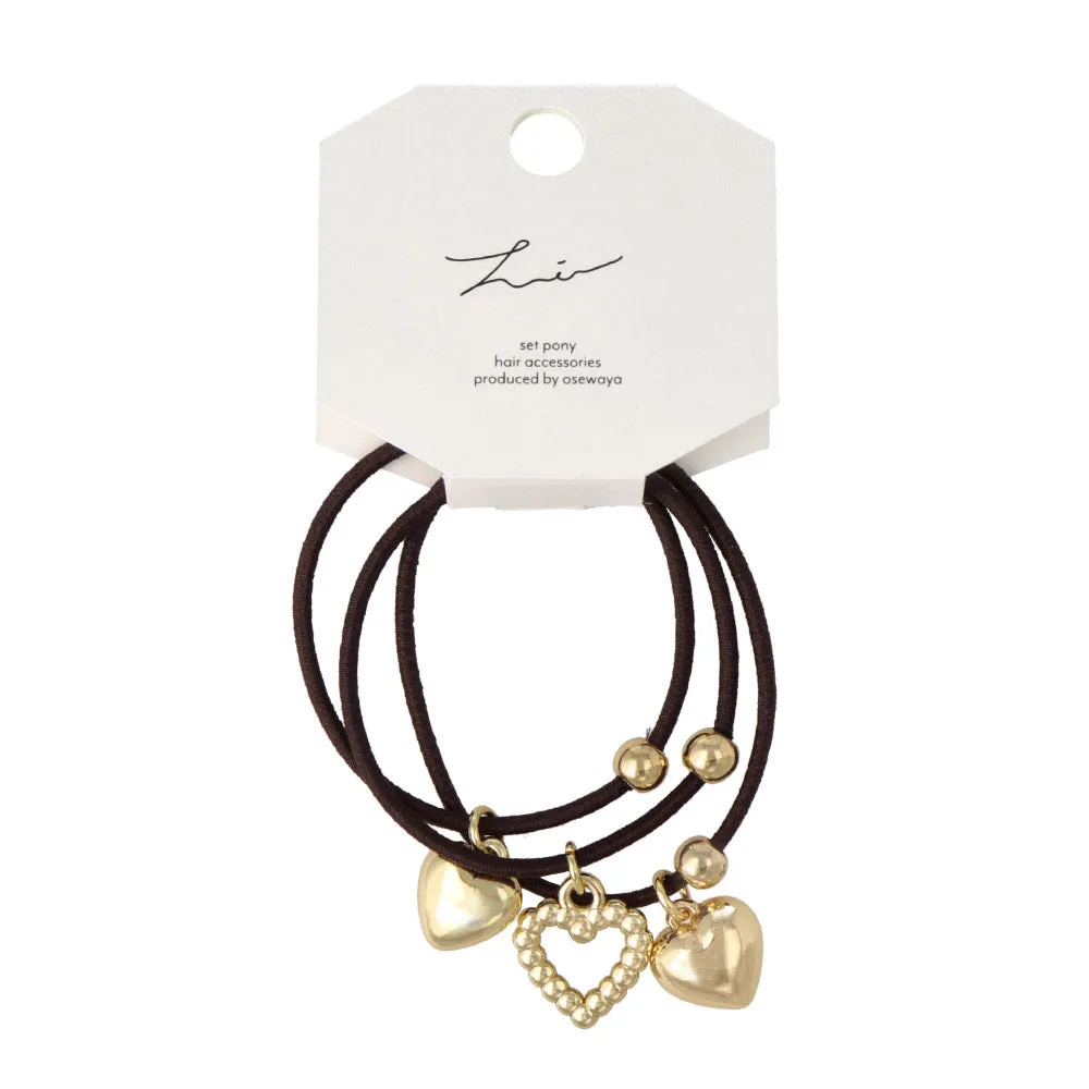 Heart Hair Tie Set