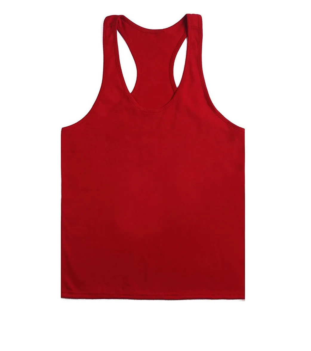 Hot Selling Fitness Europe Basic Sporty Tank Top Stretchable Cotton Solid Colored Men Tank Top