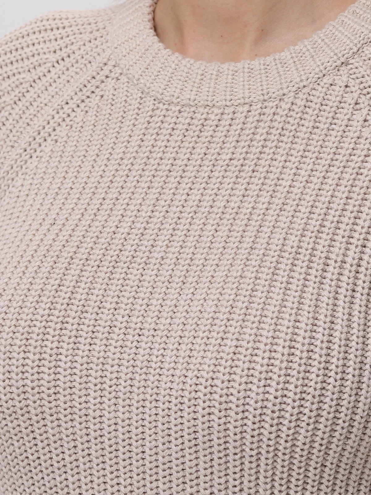Jane: 100% Cotton Shaker Stitch Raglan Sleeve Sweater