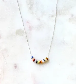 Jasper (multicolour) Silver Necklace