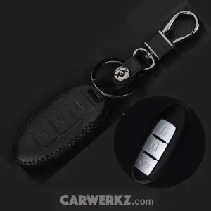 Key Holder for Nissan (Leather - 3 Buttons)