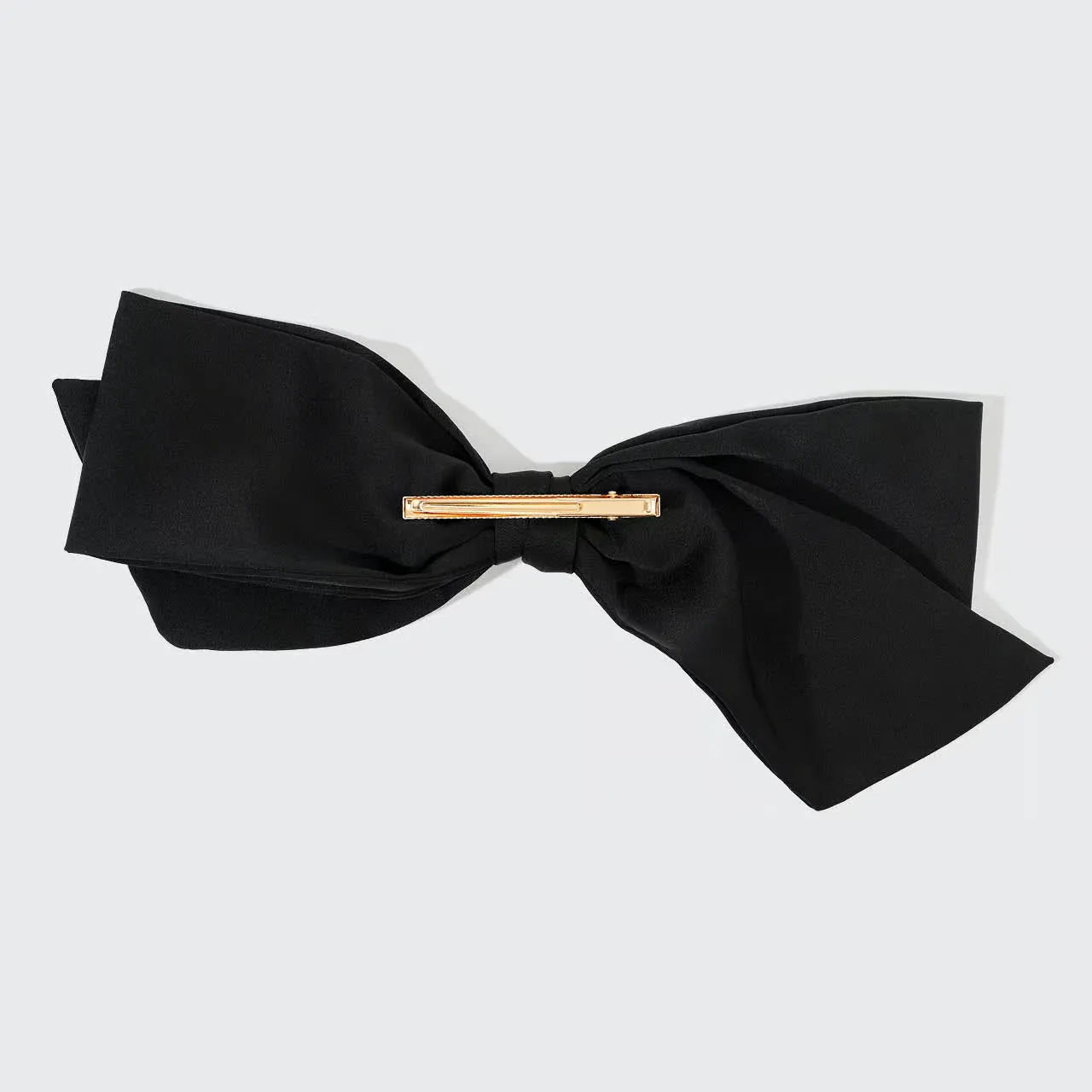 Kitsch Recycled Fabric Bow Hair Clip 1pc- Black