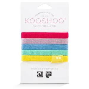 Kooshoo - Organic Plastic-free Hair Ties - Rainbow (5 Pack)