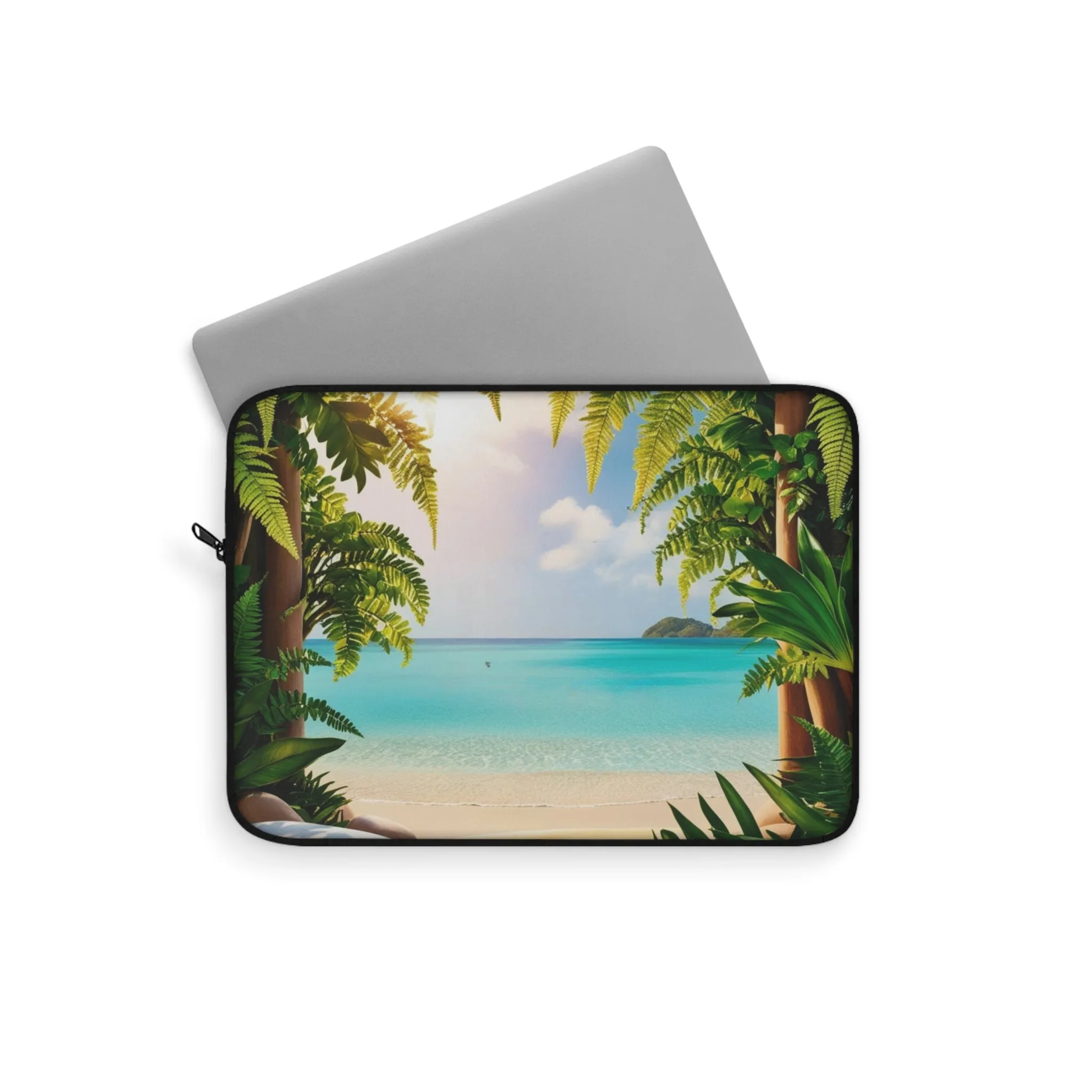 Laptop Sleeve - Mental Health Matters Serene Beach Escape
