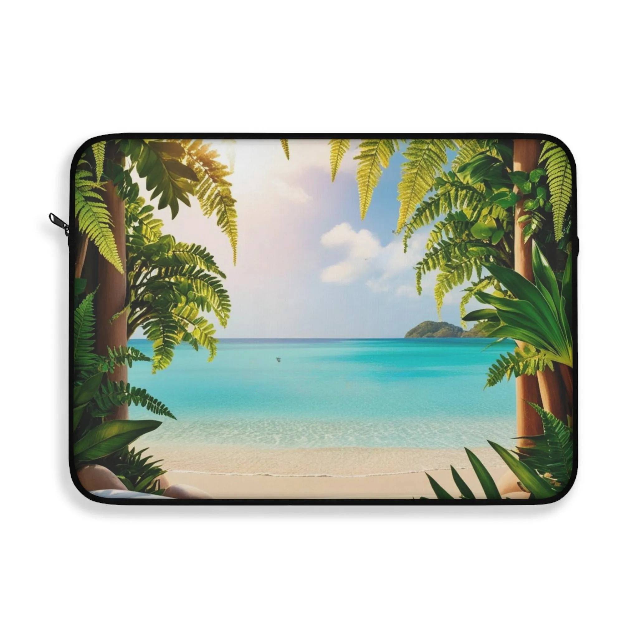Laptop Sleeve - Mental Health Matters Serene Beach Escape
