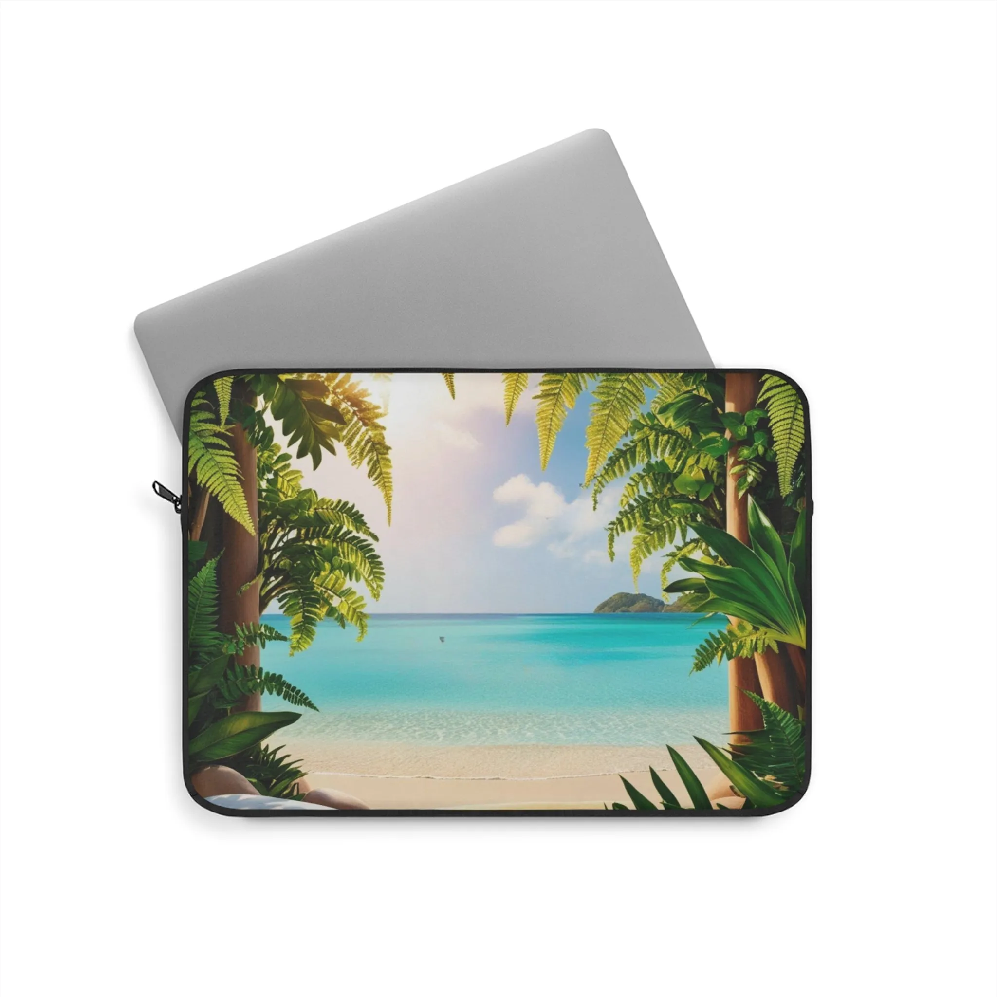 Laptop Sleeve - Mental Health Matters Serene Beach Escape
