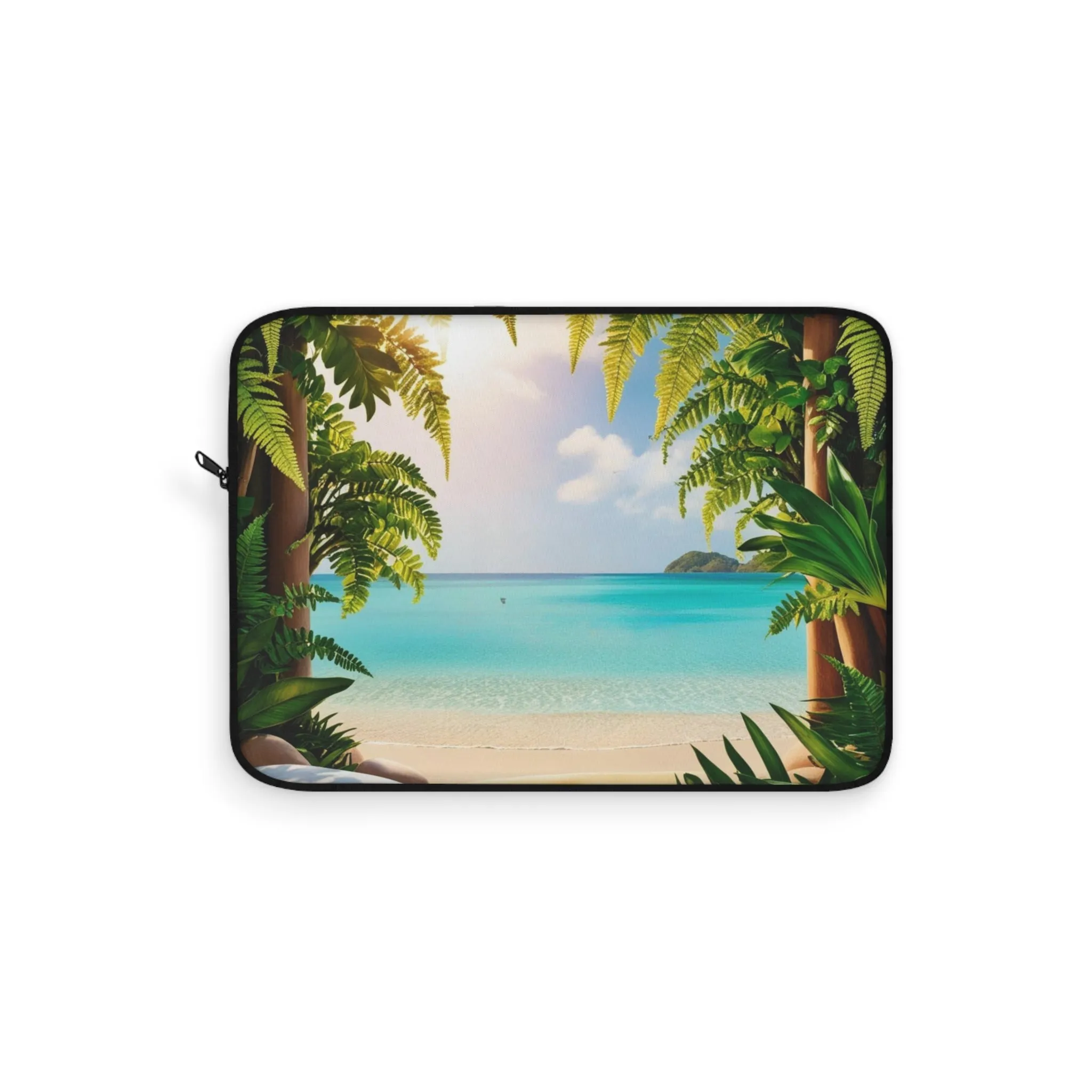 Laptop Sleeve - Mental Health Matters Serene Beach Escape