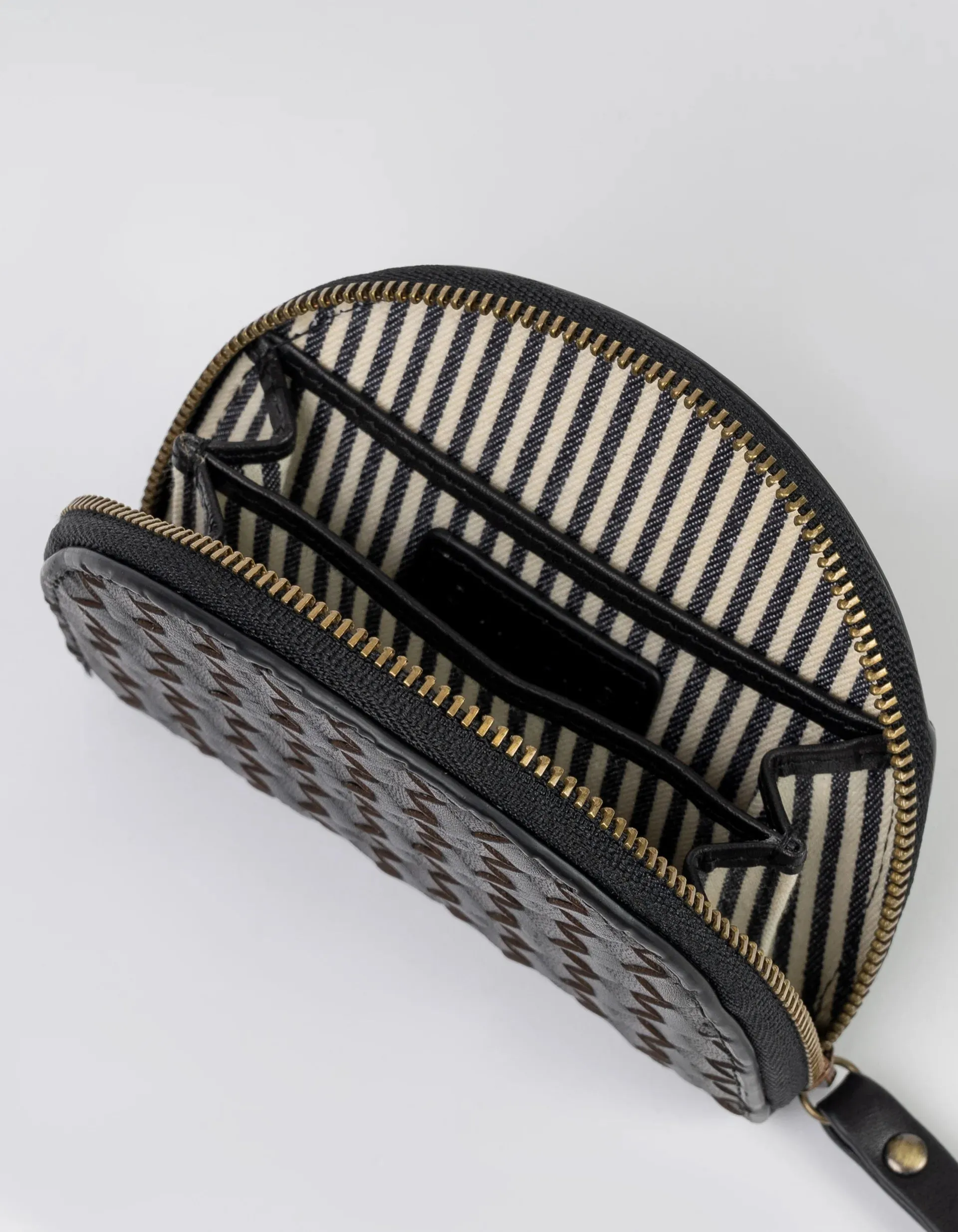 Laura Woven Leather Coin Purse