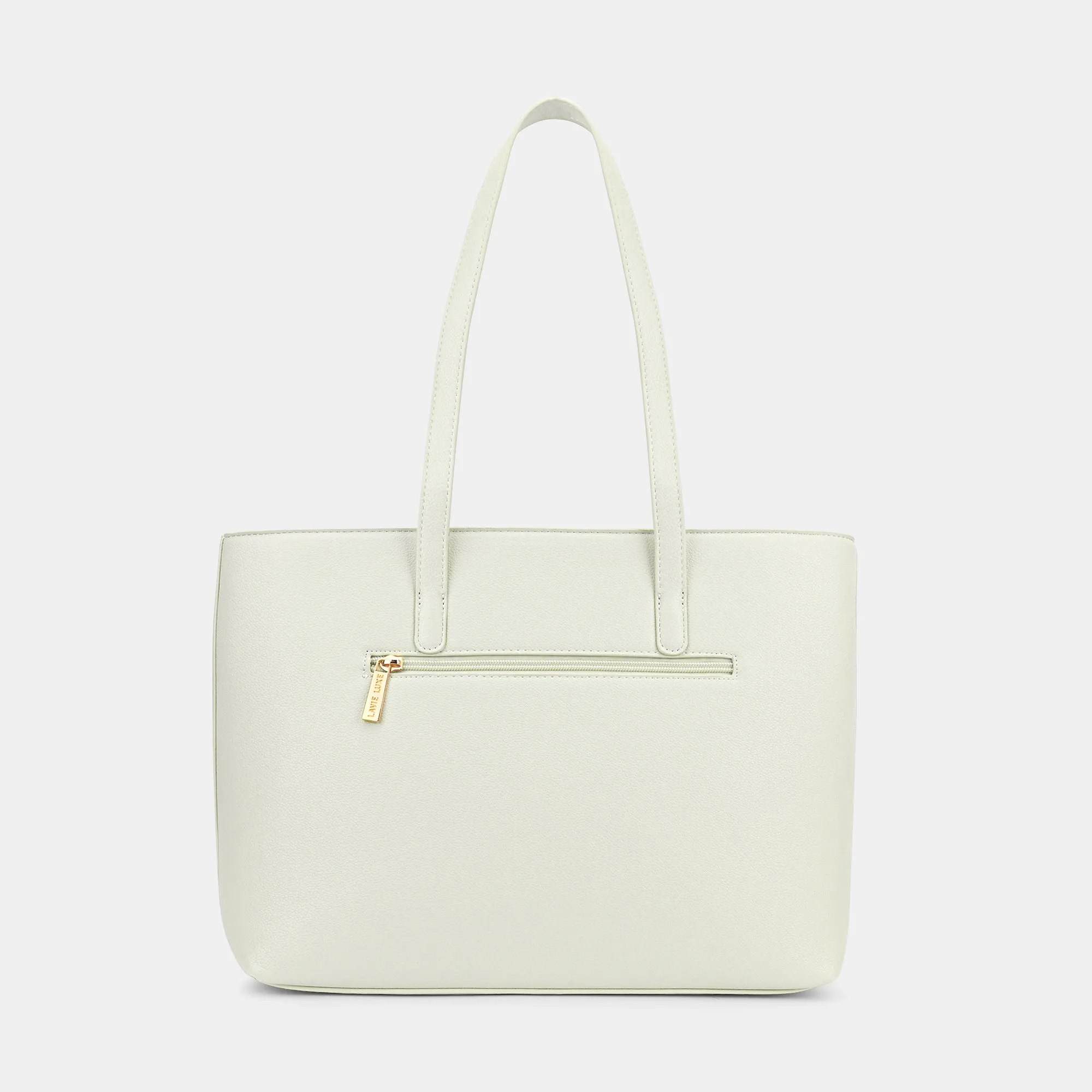 Lavie Luxe Bliss Off White Large Women's Tote