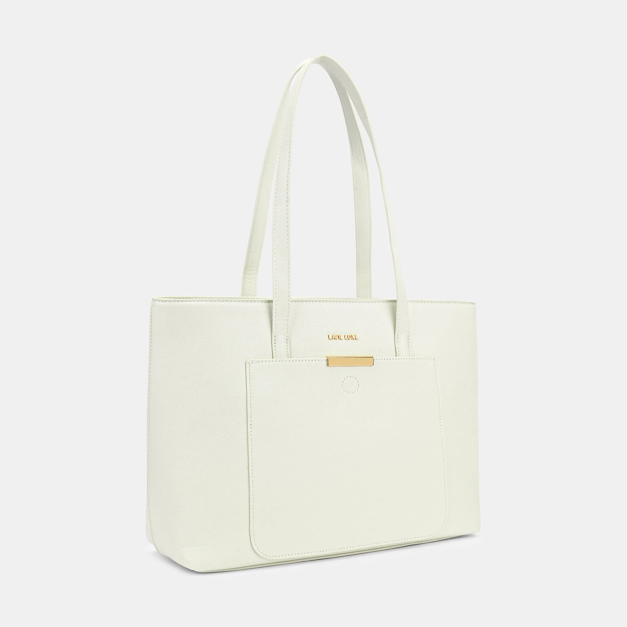 Lavie Luxe Bliss Off White Large Women's Tote