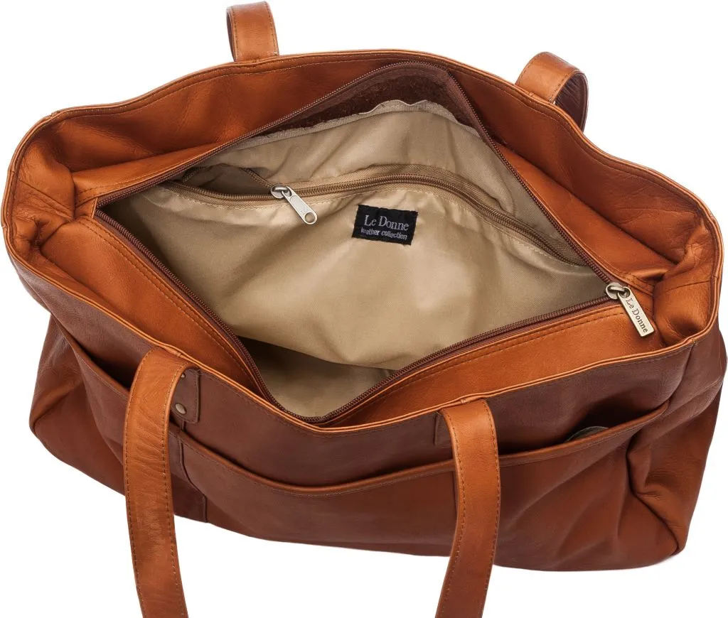 Le Donne Leather Traveler Tote