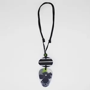 Lime and Black Sia Pendant