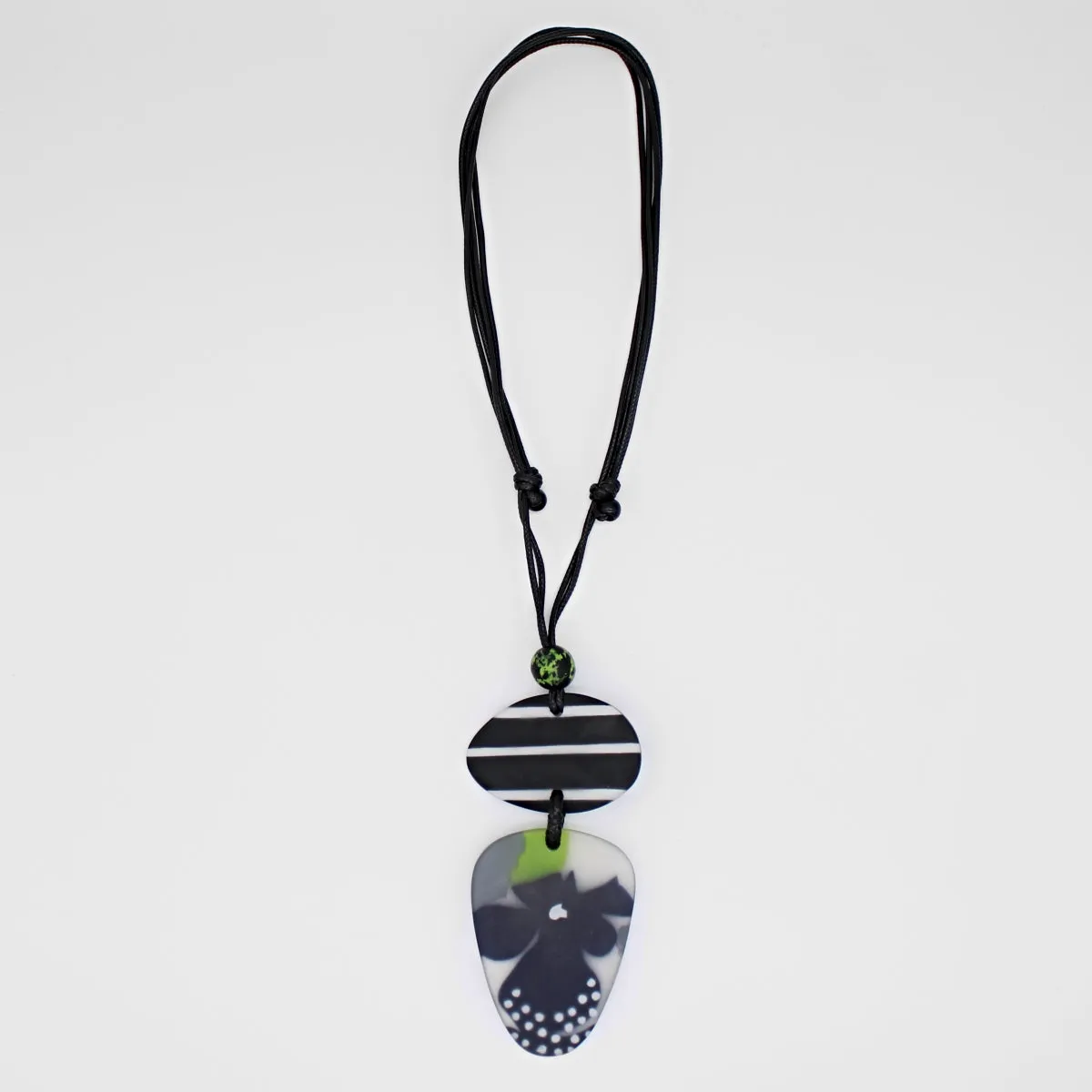 Lime and Black Sia Pendant