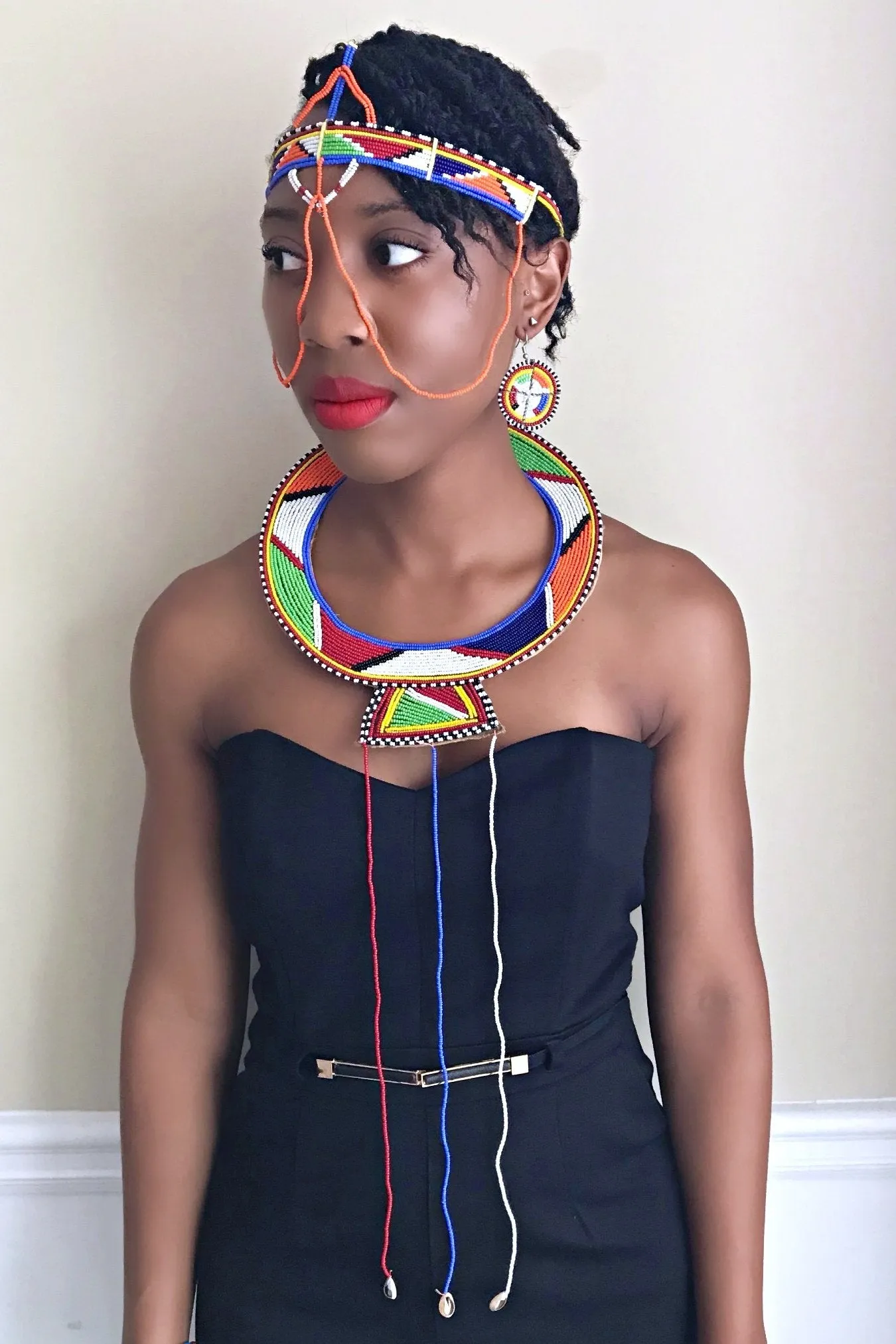 Maasai Beaded Forehead Jewelry