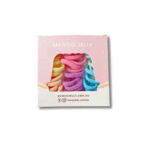 MANGO JELLY Metal Free Hair Ties (3cm) - Classic Pastel 36P - Three Pack