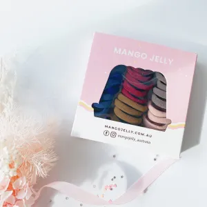 MANGO JELLY Metal Free Hair Ties (3cm) - EarthTone 36P -Twin Pack
