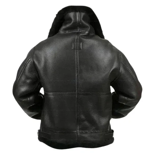 Men's Airforce Flight Faux Shearling Real Leather Jacket