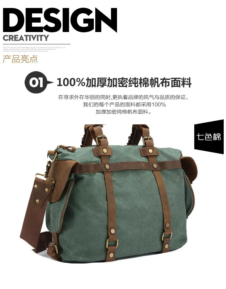 Men's sports outdoor canvas camera bag