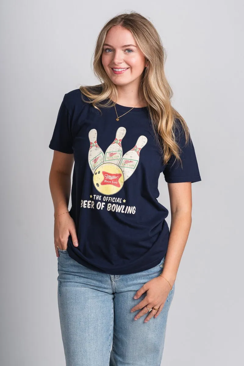 Miller High Life bowling pin t-shirt navy