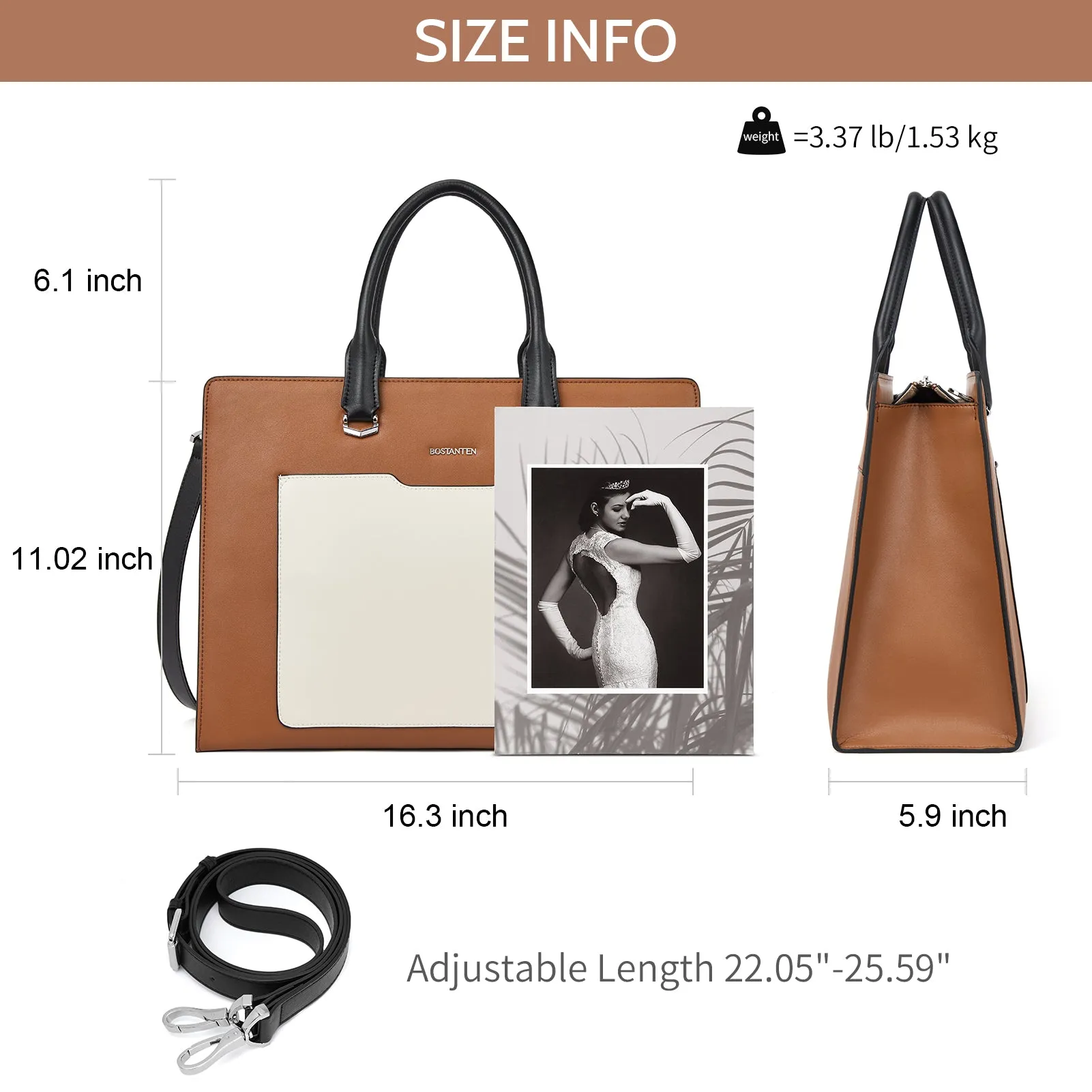 Mizuki Laptop Briefcase For Ladies — Luxury
