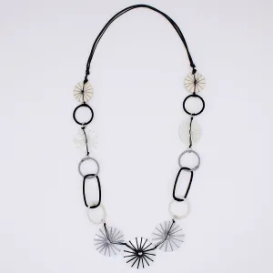 Monochrome Twist Threaded Loop Necklace