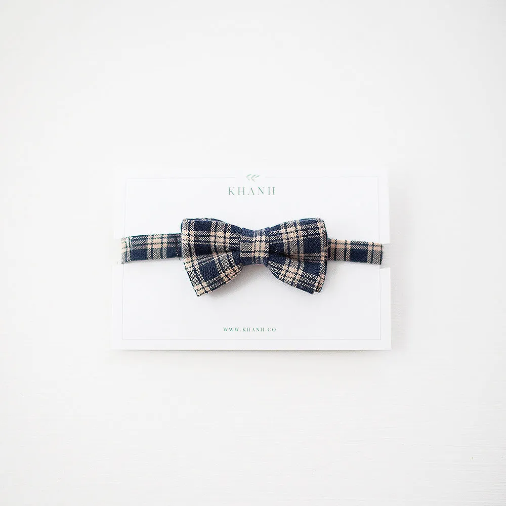 Navy Plaid | Bow Tie