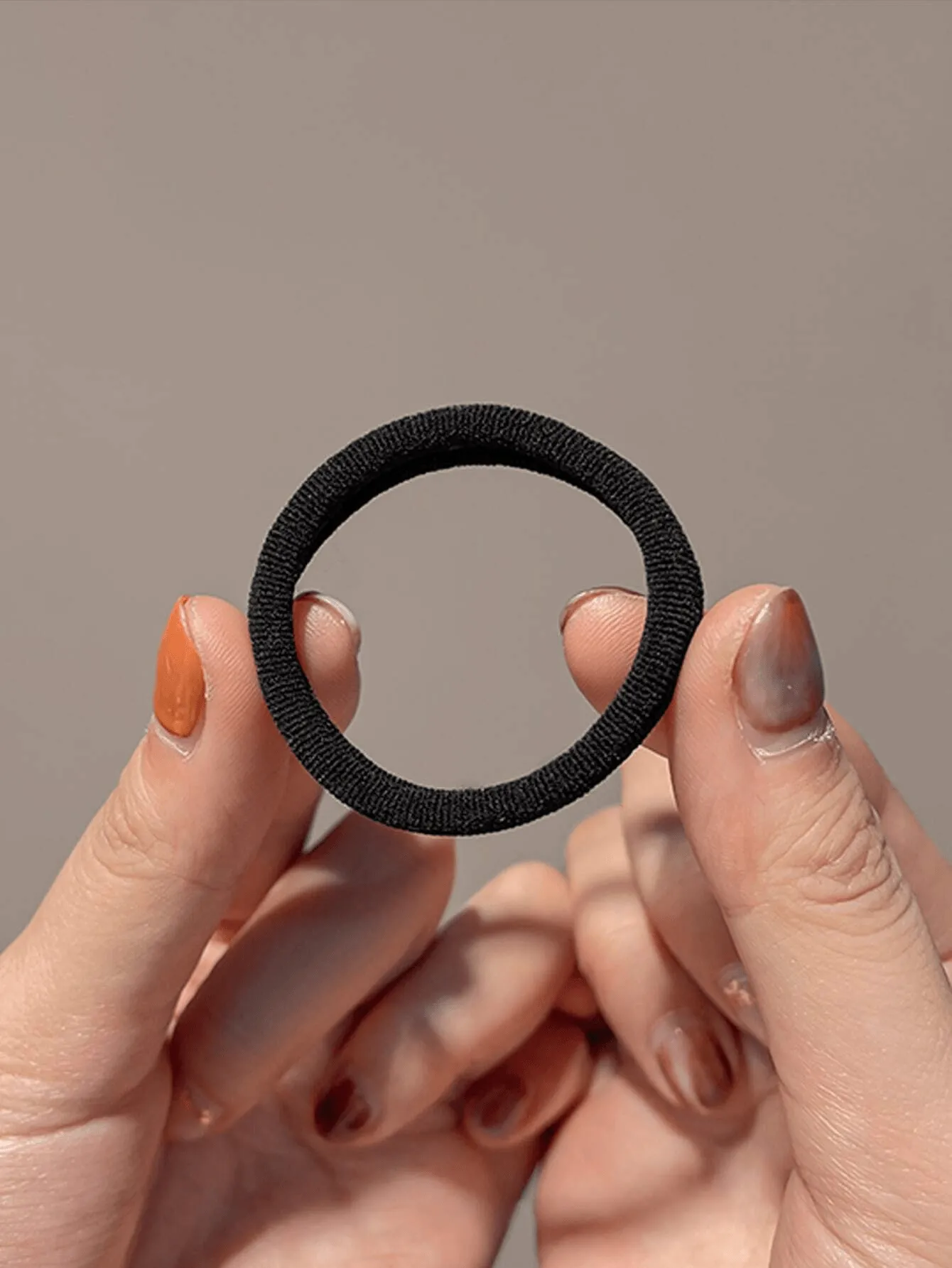 Nylon Elastic Rubber Band Seamless Hair Band (Black) - 72 Pcs