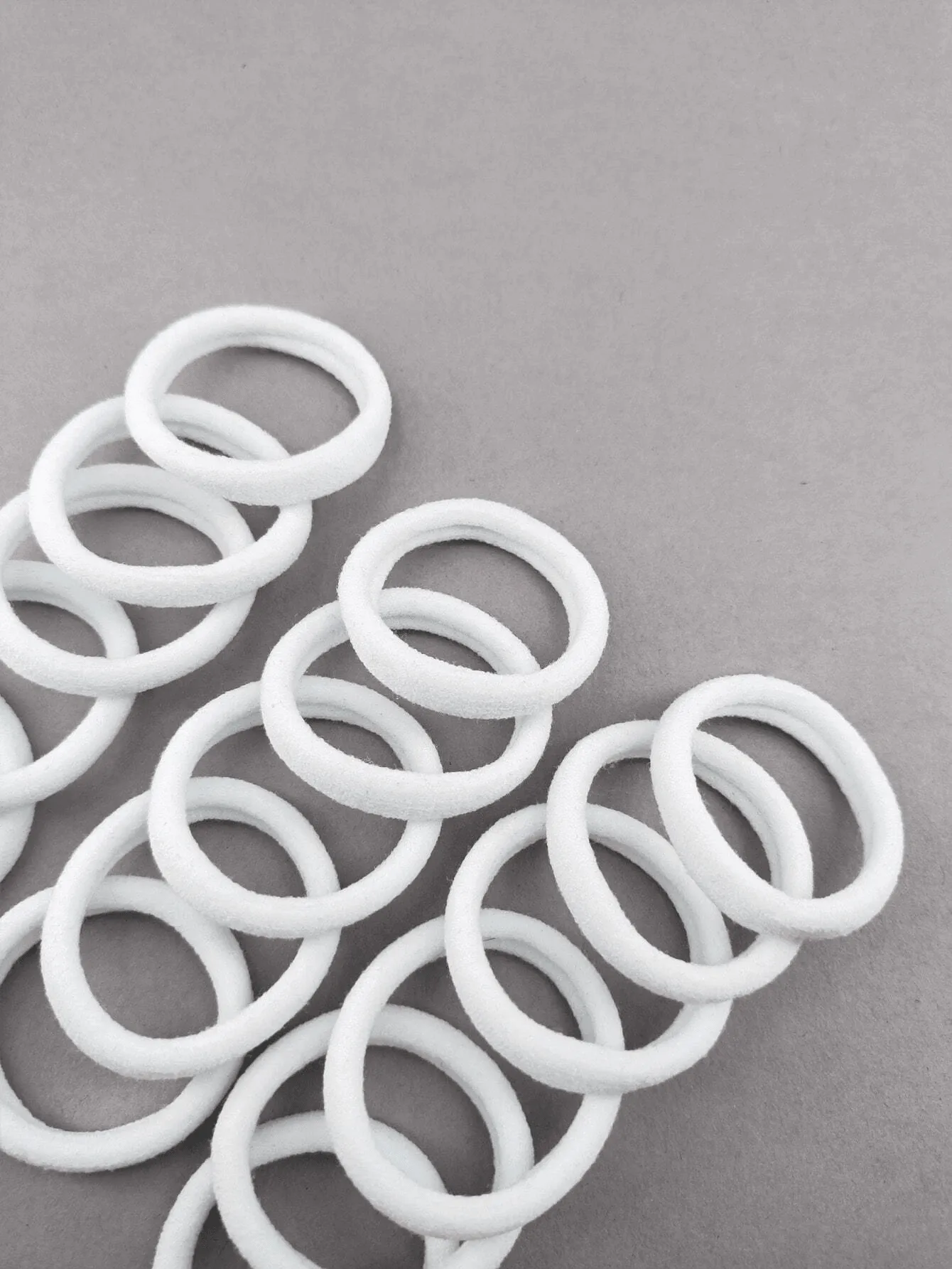 Nylon Elastic Rubber Band Seamless Hair Band (White) - 72 Pcs