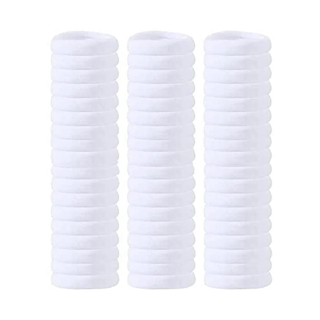 Nylon Elastic Rubber Band Seamless Hair Band (White) - 72 Pcs