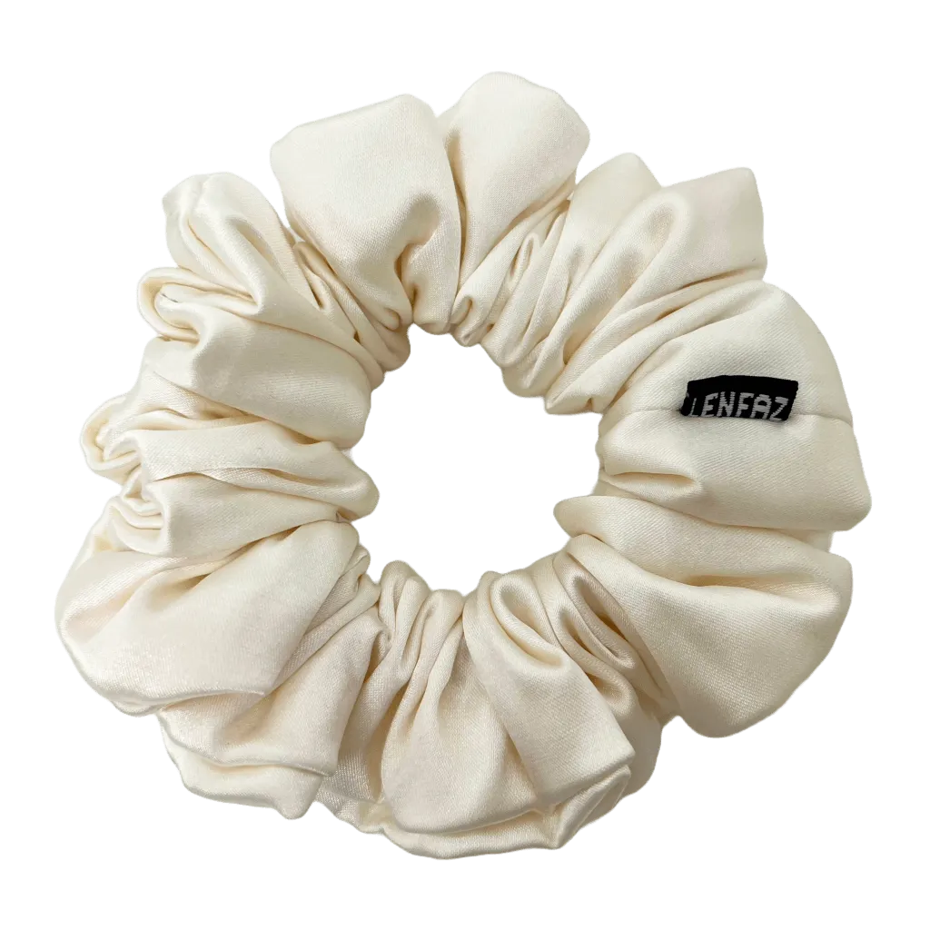 Ocean Pearl Satin Silk Scrunchie