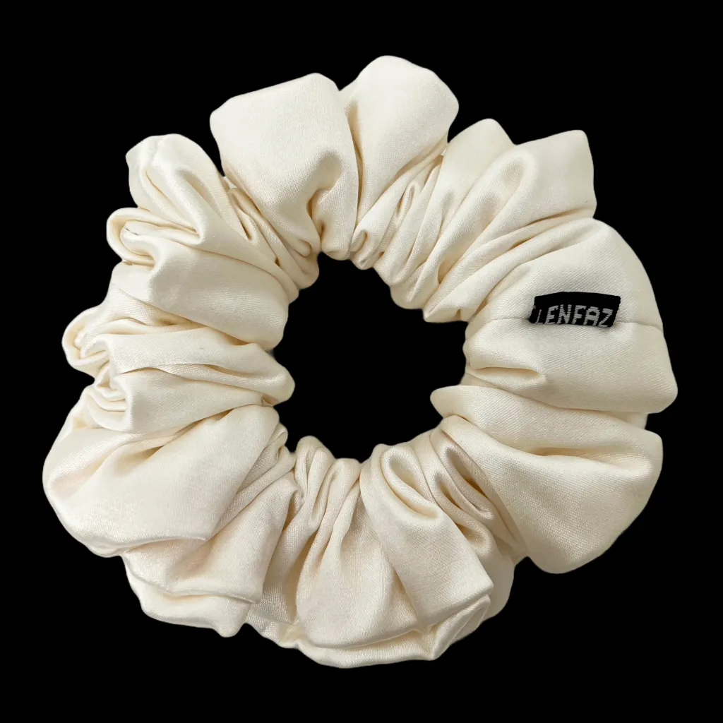Ocean Pearl Satin Silk Scrunchie