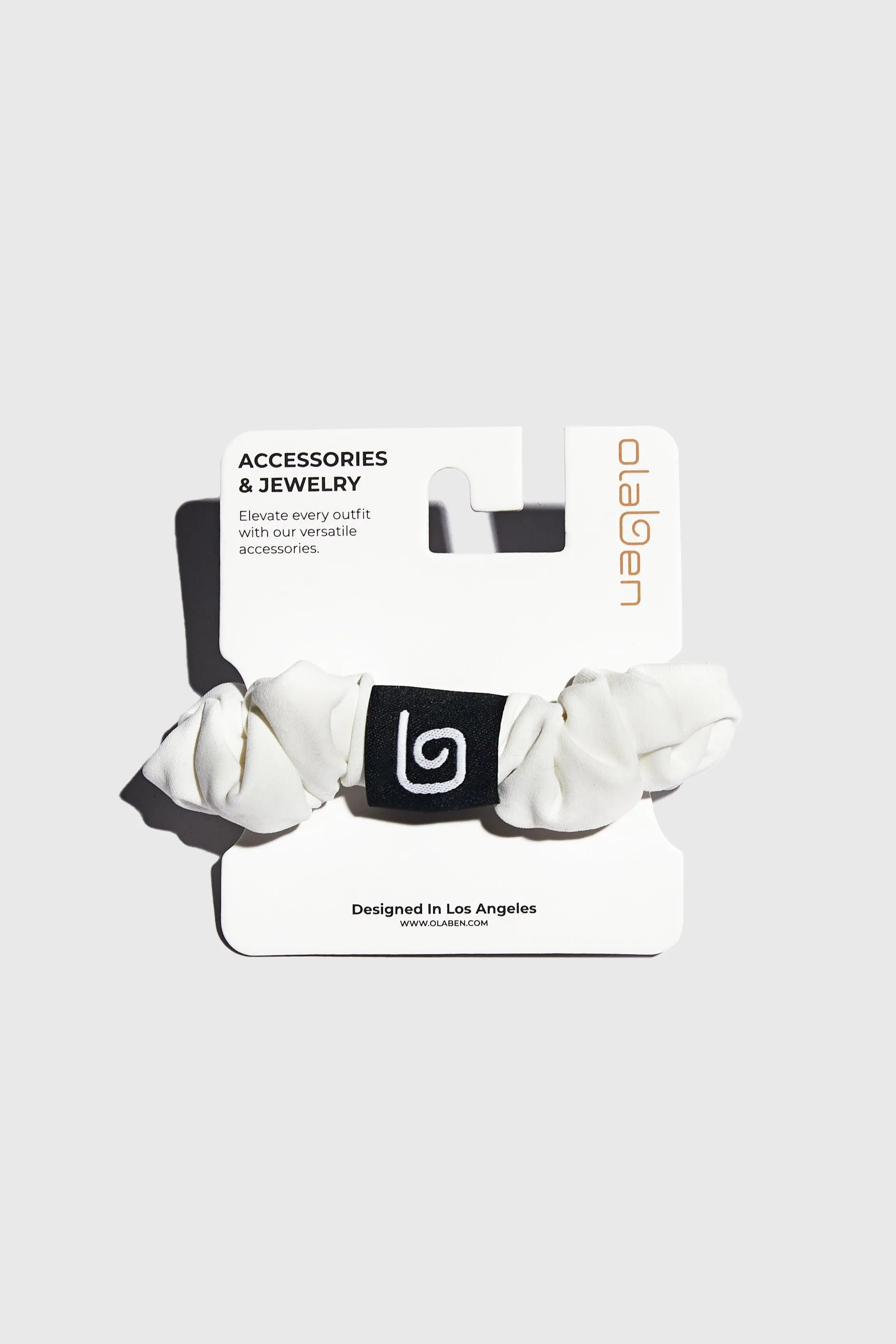 Olaben Luxe Hair Scrunchie - White