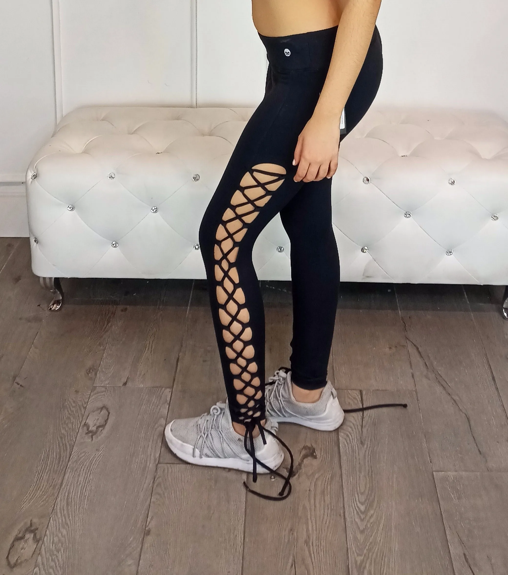 ONE OF THEM GIRLS Active Wear Cris Cross Leggings