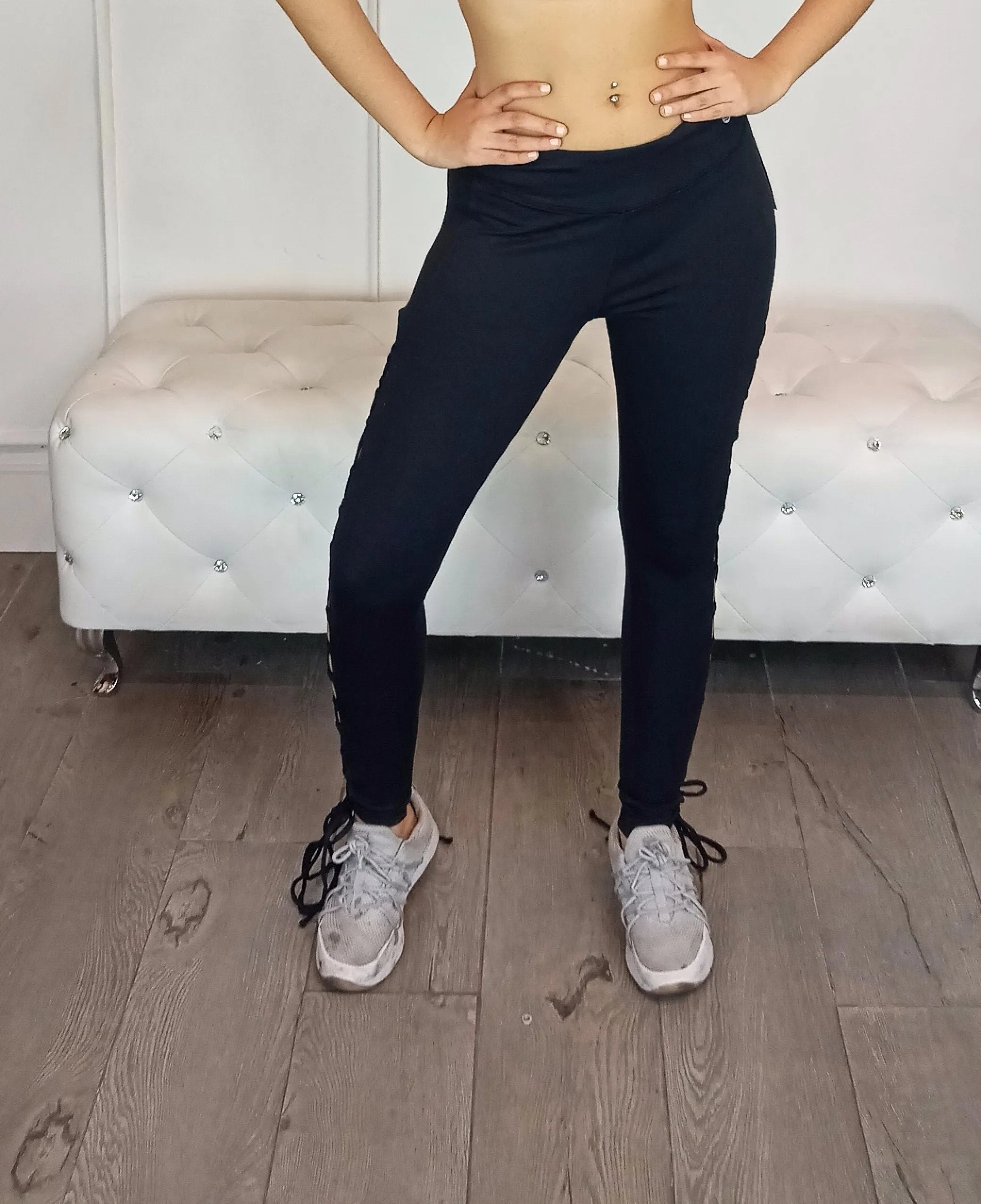 ONE OF THEM GIRLS Active Wear Cris Cross Leggings