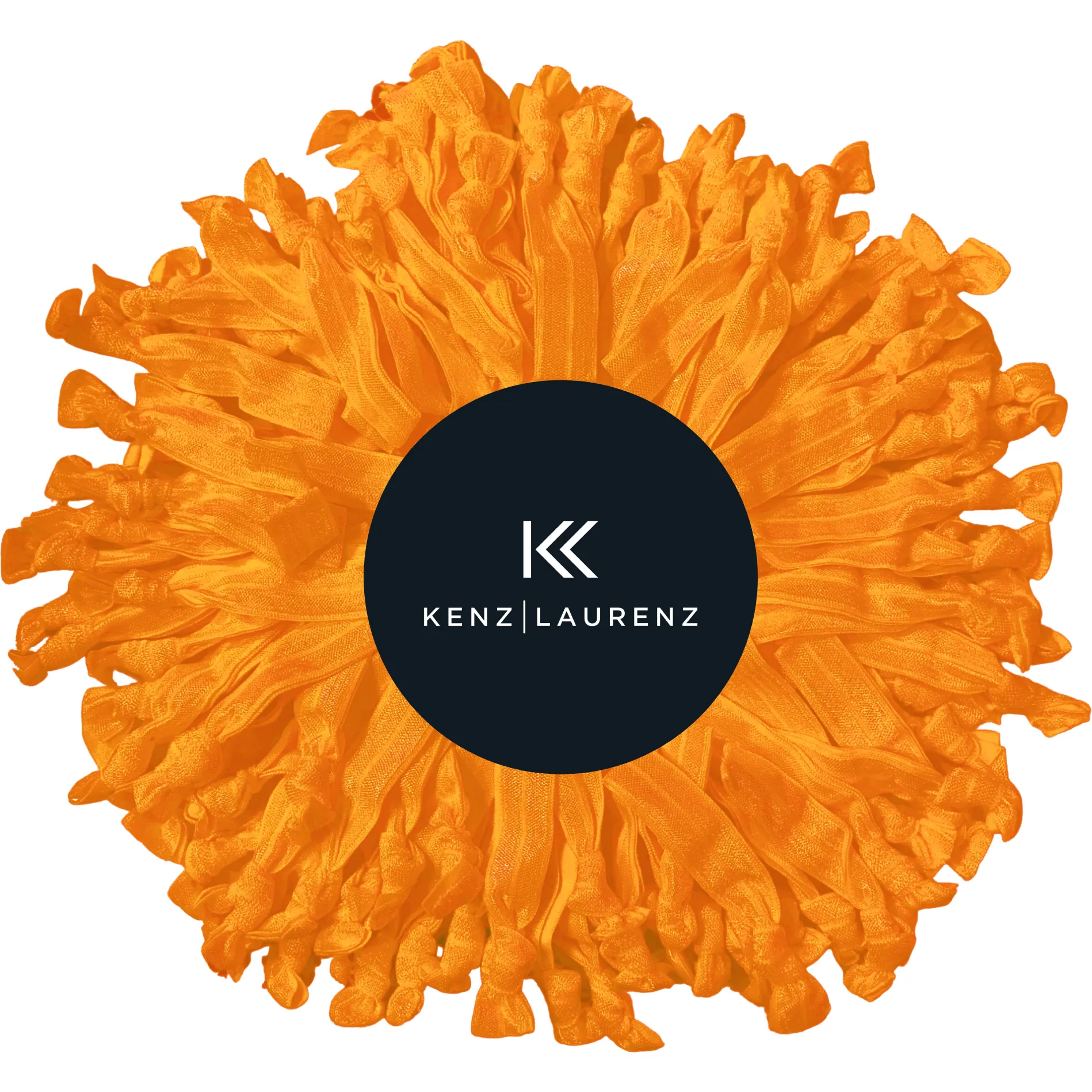 Orange Ribbon Hair Ties - 100 Pack