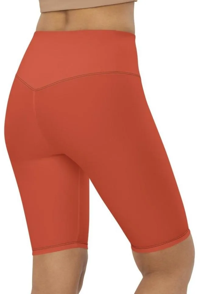 Peachy Red Biker Shorts