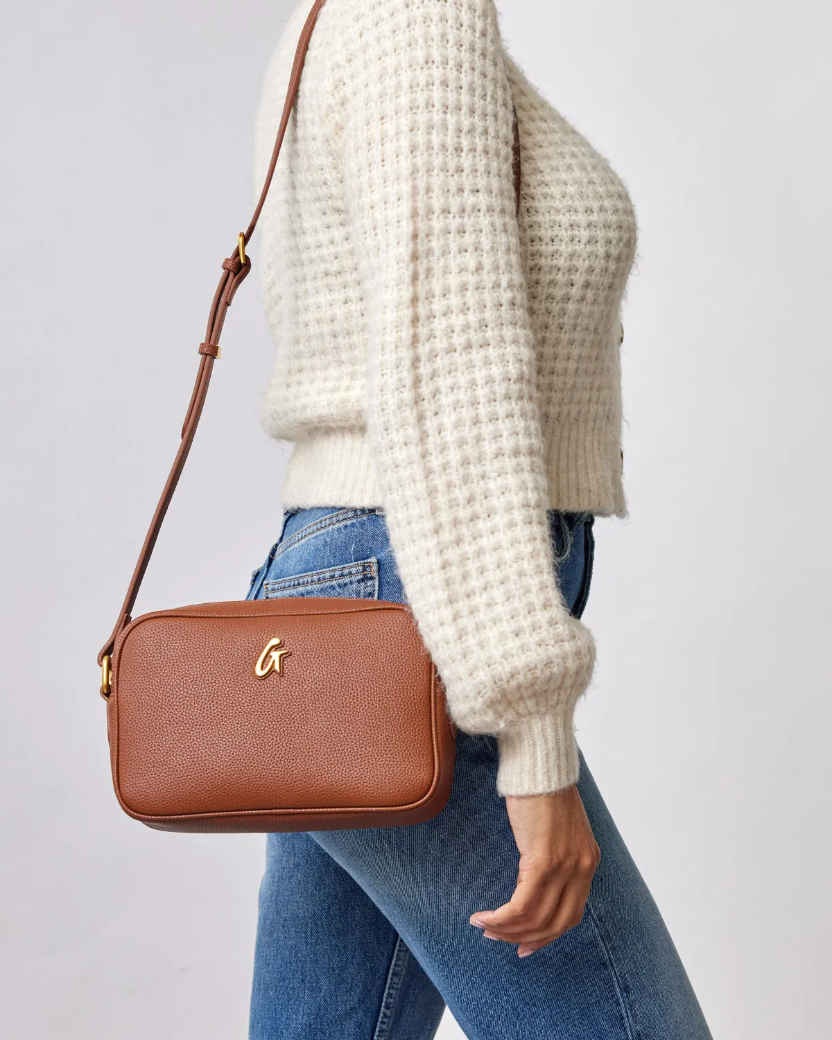 PEBBLE CAMERA BAG BROWN