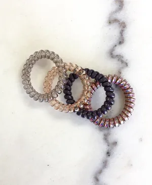 Plum Metallic Cord Hair Tie Set