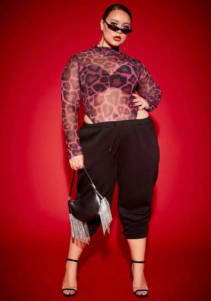 Plus Goddess Time Fleece Joggers